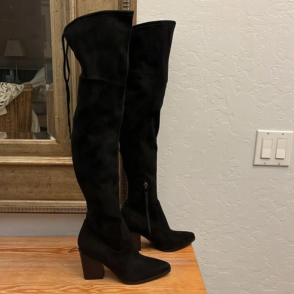 MARC FISHER Okun Womens Dressy Tall Thigh-High Black Boots - Size 6.5 NEW